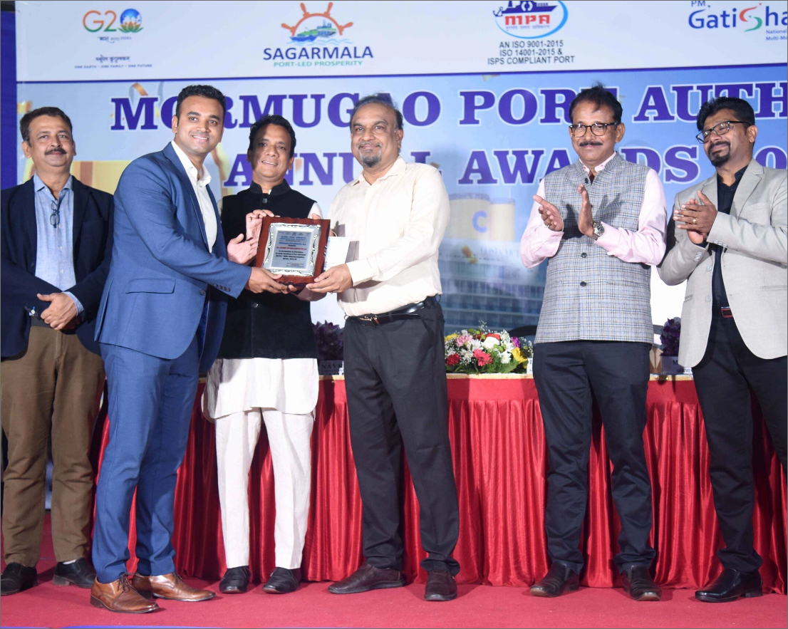 Bhavani Group Honoured With Excellence Award As Stevedores By Mpa, GOA