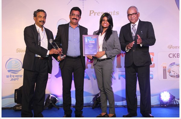 Daily shipping times Awards Managing Director Mr. Kusumodar Shetty “Logistics Professional of the Year” in India Maritime Award function